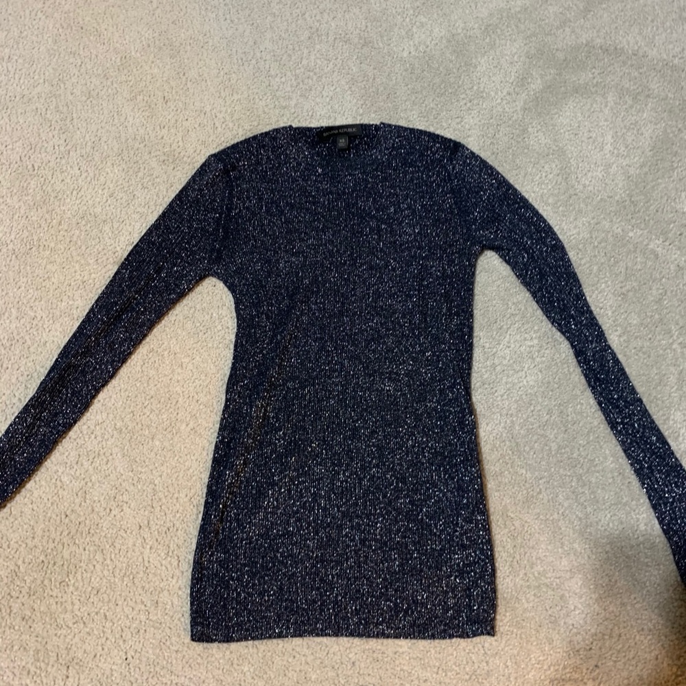 Banana Republic sparkly navy blue sweater